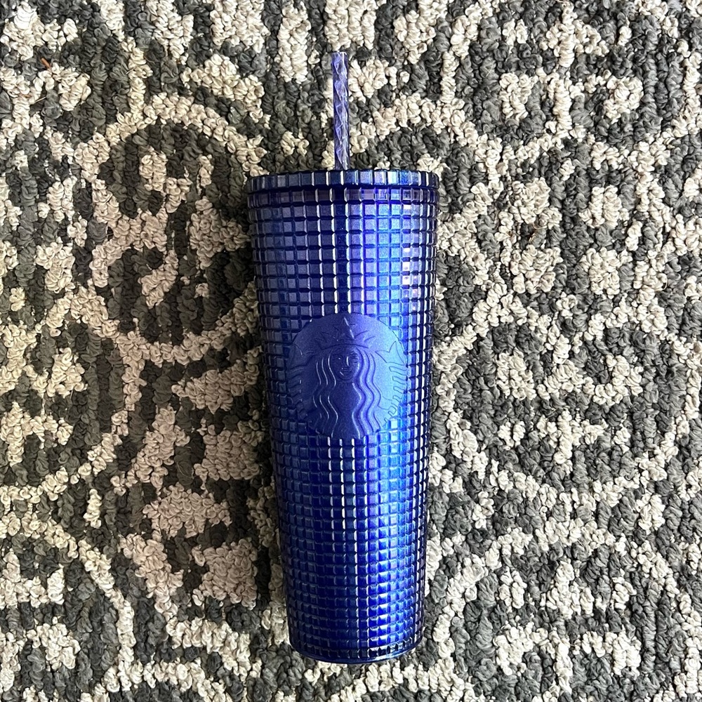Starbucks 2023 Cobalt Grid Tumbler with Straw (24 oz)